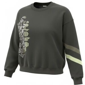 NWOT Free People Movement Olive Green Allstar Logo Sweatshirt